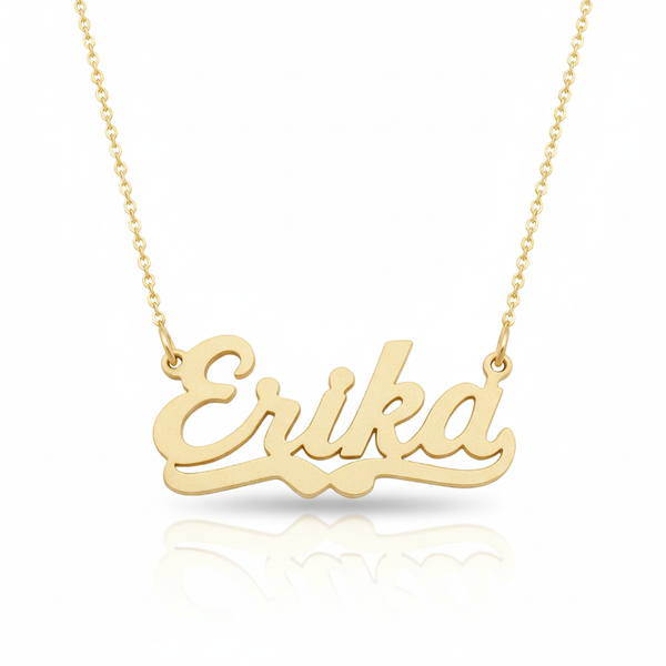 Custom Script Gold Nameplate